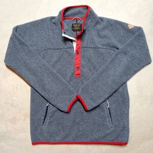 Burton Durable Goods Dryride Button Snap Pullover Fleece Sweater Mens Size Large